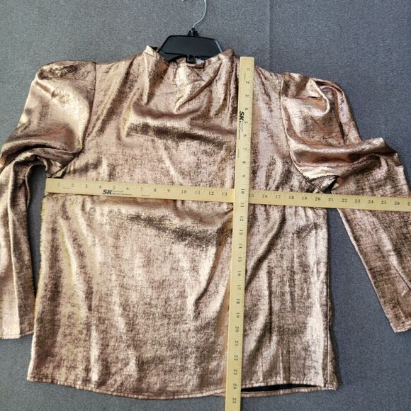 Kahlana Barfield Brown Future Collective X Target L Copper Longsleeve Blouse 820 - Picture 9 of 11